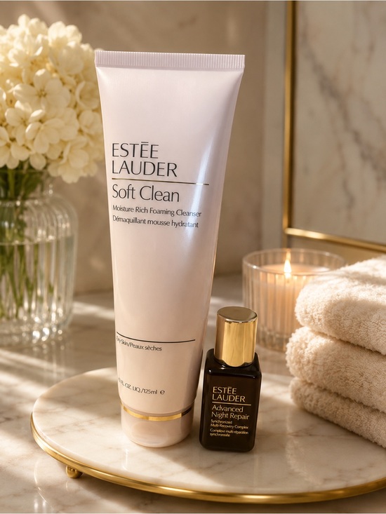 Estee Lauder Other - Estee Lauder Soft Clean Moisture Rich Foaming Cleanser & Adv Night Repair